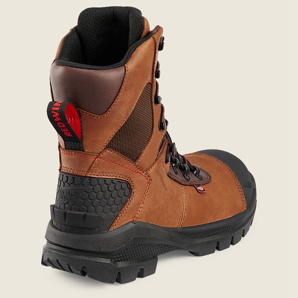 Red Wing Mens Crv™ - 8-inch Waterproof Soft Toe - Work Boots Brown/Black - 6271YAOME